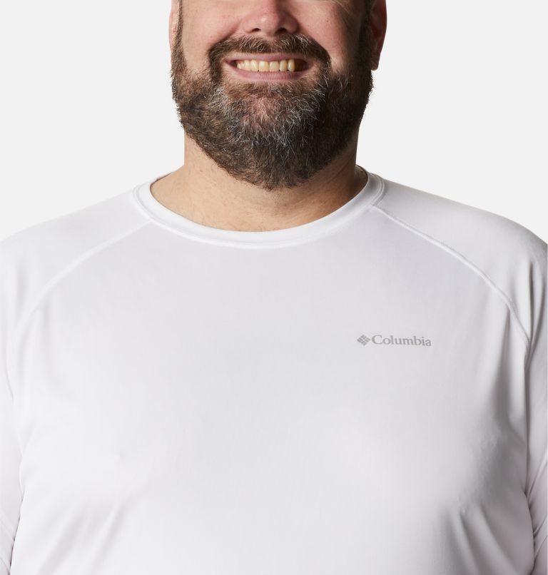 Men's Columbia Fork Stream Long Sleeve Sweatshirts White | Plus Size CA-EC861